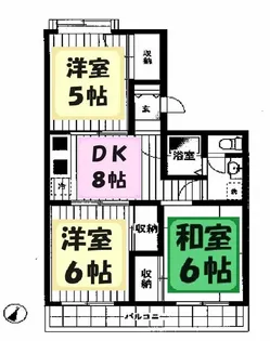 プレジデント深田1【1階】の間取り