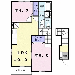 アンソレイエIII【1階】の間取り