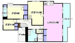 宮ノ前ハイツ【2階】の間取り