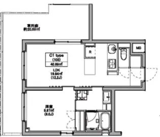 ASTILE世田谷松原【1階】の間取り