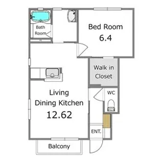 ファミールB【1階】の間取り