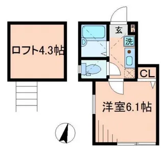 バーミープレイス西落合【1階】の間取り