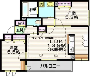 Annex R【4階】の間取り
