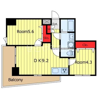 エールハイツ町屋【6階】の間取り
