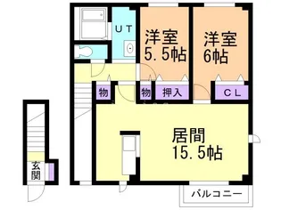 パルクサンショウ【2階】の間取り