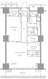パークアクシス豊洲【4階】の間取り