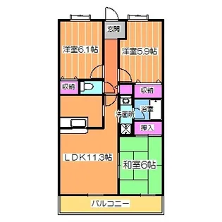 エンジェルズ・アイ【4階】の間取り