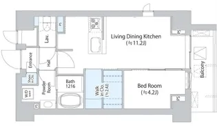 ミリアレジデンス浅草橋II【4階】の間取り