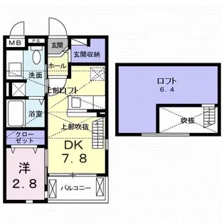 ミスモ・S【2階】の間取り