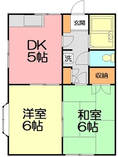 フラット1【2階】の間取り