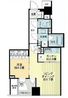 ザ・パークハウス西麻布レジデンス【10階】の間取り