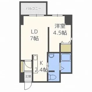 リトルズさっぽろ福住【8階】の間取り
