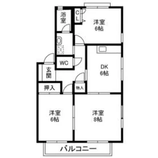サンフィールド春日【2階】の間取り