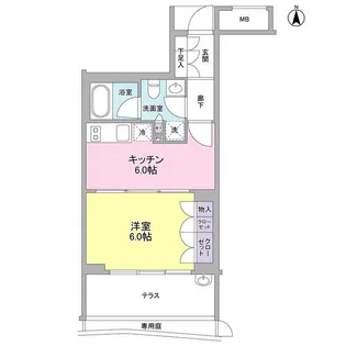 ナチュラーレ代沢【1階】の間取り