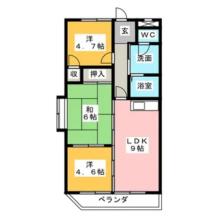 リリカル7【3階】の間取り
