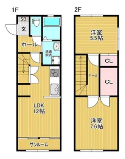 シルヴィオ【2階】の間取り