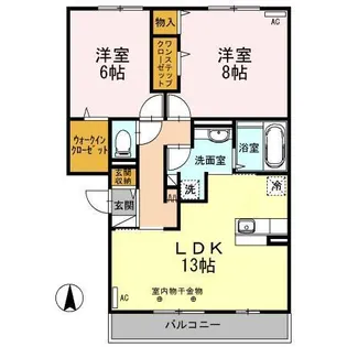 メイユールMS III【3階】の間取り