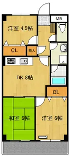 パープルマウンテン【4階】の間取り