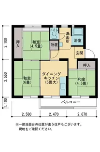 UR日の里【1階】の間取り