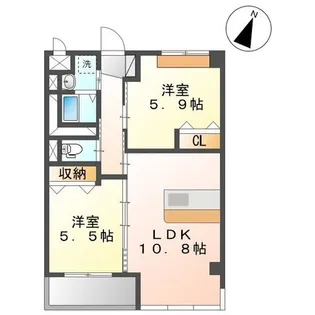 サンライズ西中田【3階】の間取り