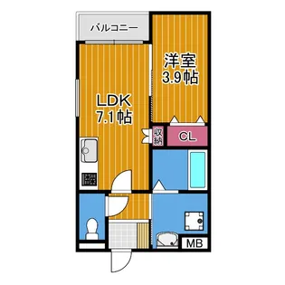 エレガンス藤井寺【2階】の間取り