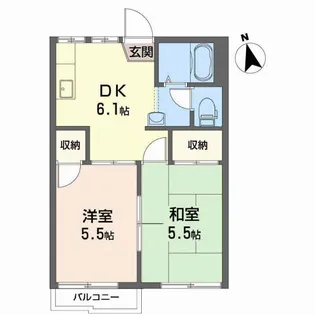 フレグランス黒松【2階】の間取り