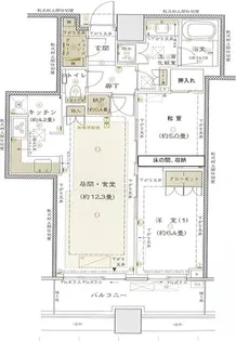 プラウドタワー千代田富士見【26階】の間取り