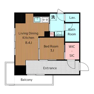 デュオフラッツ池尻大橋【2階】の間取り