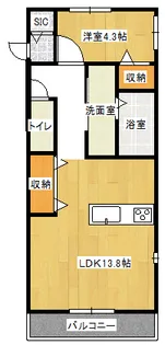 ルミナーレB棟【3階】の間取り