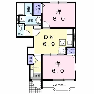 ノーブル【1階】の間取り