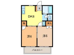 パレス和坂【1階】の間取り