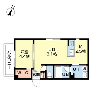 Lcreate新さっぽろ【5階】の間取り