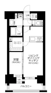 アスコットパーク日本橋浜町BISIKI【3階】の間取り