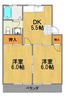 アップルビラB棟【2階】の間取り