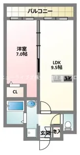 グランパシフィック萱島【6階】の間取り