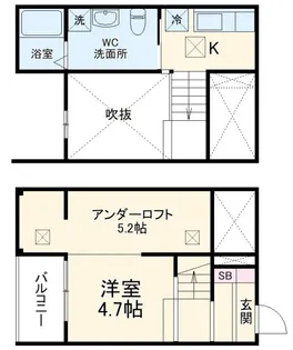 L’endroit apaisant【2階】の間取り