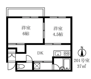 サンクレージュ横浜【2階】の間取り