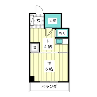 第1ロジィングス天野屋【4階】の間取り
