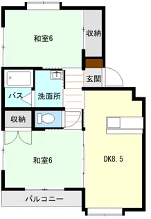 コムハウス飛田【2階】の間取り