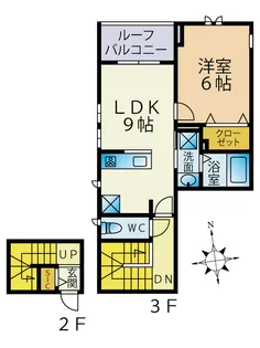 ヒルズ・アベリア【3階】の間取り