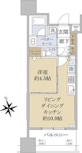 グローベル ザ・ステーション西葛西【4階】の間取り