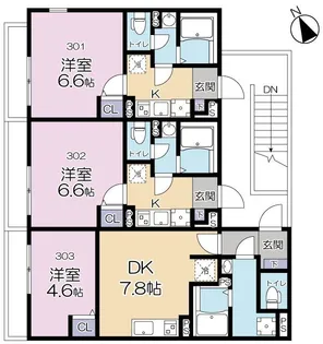 SOLASIA residence 大山【1階】の間取り