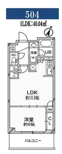 ドゥーエ大宮【5階】の間取り