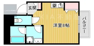 ビリーブ夕陽丘【4階】の間取り
