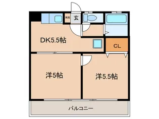 浅井マンション【1階】の間取り