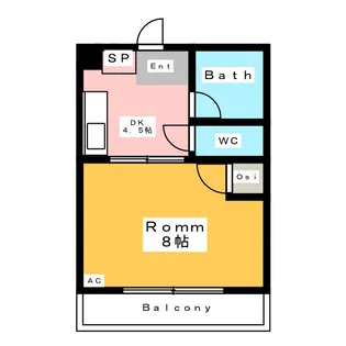 オーガスト【4階】の間取り