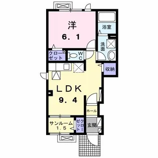 ラ・ファミーユ 5【1階】の間取り