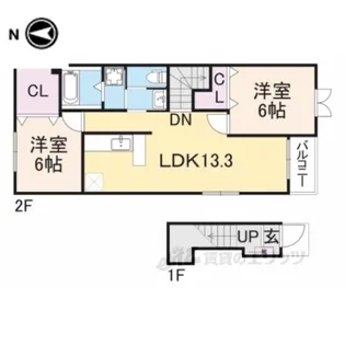 リュエルメゾンTY【2階】の間取り