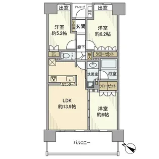 ライオンズステージ西日暮里【11階】の間取り