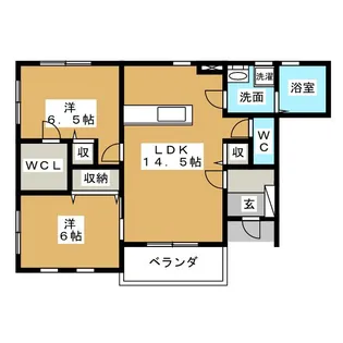 リ・ウィング【1階】の間取り